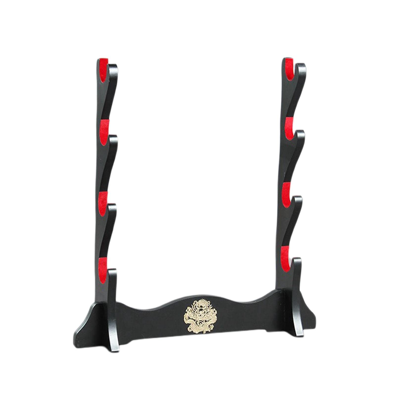 NeaxgeandX Samurai Sword Stand Horizontal Bracket Display for Wakizashi Flute Dojo 4 Layers, 4 Layer with Pastel