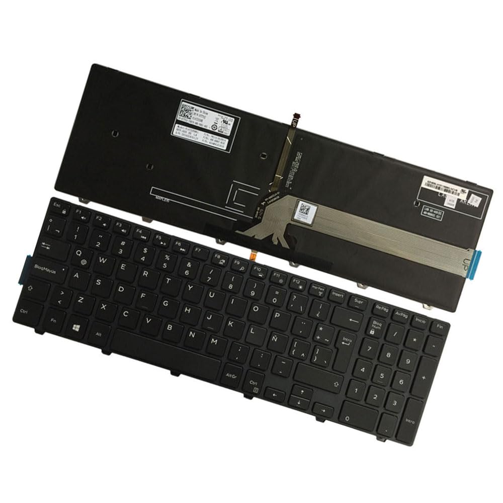 Laptop Replacement Keyboard Compatible for DELL Latitude 3550 3560 3570 3580 3588 MP-13N73US-698 490.00H07.0D01 0KPP2C Latin Layout Backlit