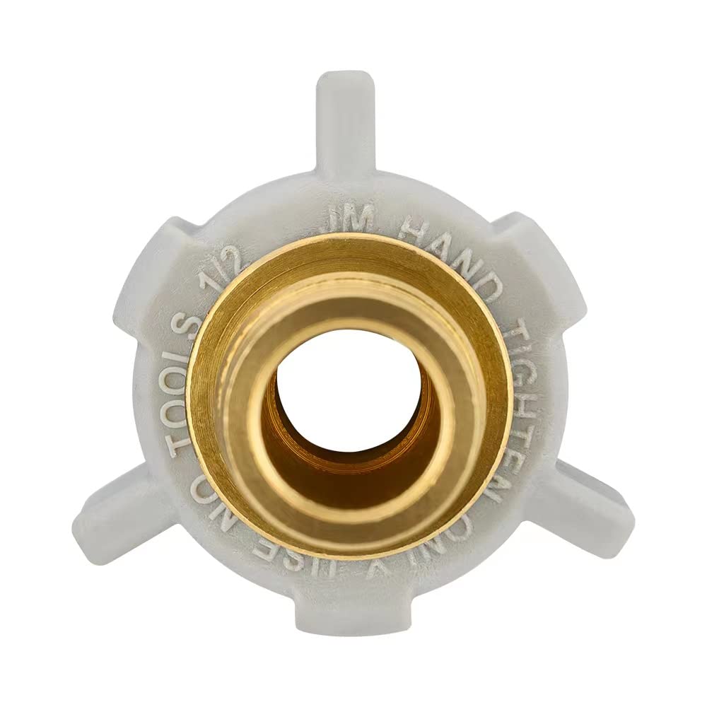 EFIELD Lot de 10 raccords en laiton à plein débit d'expansion Pex-A, adaptateur pivotant NPT femelle 1,27 cm Pex X 1,27 cm, ASTM F1960