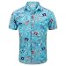 J&DHUASHA Mens American Flag Short Sleeve Button Down Shirt, 1776 Patriotic Shirts USA Flag Shirts for Men for 4th of July（American Flag Blue,3XL