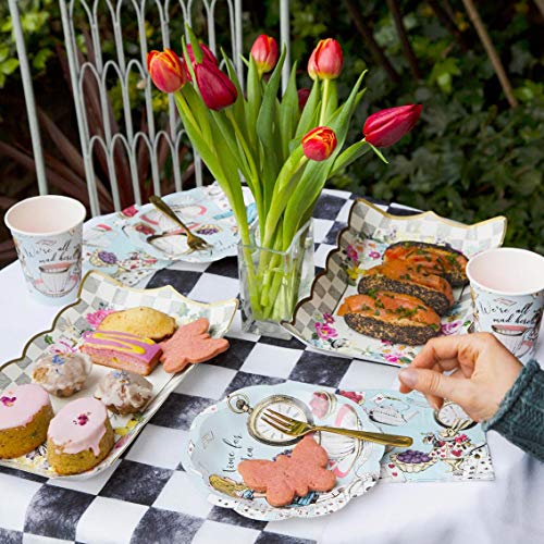 Talking Tables Pak van 4 Alice in Wonderland Papier Serveerschalen Levert | voor Mad Hatter Afternoon Tea… - Image 4