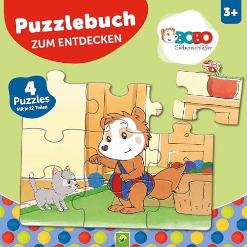 Bobo Siebenschläfer Puzzlebuch zum Entdecken: 4 Puzzles mit je 12 Teilen |...