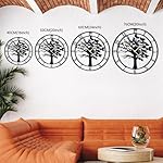 20inch/50cm Large Tree of Life Wall Clock for Bedroom,Living Room,Battery Operated Metal Big Decorative Silent Non Ticking Wall Clocks for Farmhouse,Room Wall Decor (Tree of Life, 20 inches) - Image 3