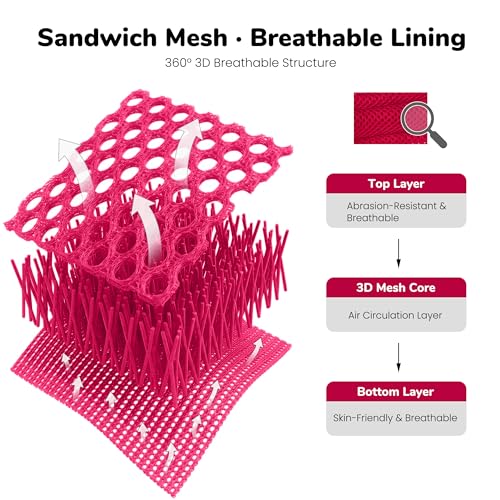 Image of Didog No Pull Dog Harness for Small Dogs, Breathable Mesh Padded,Hot Pink,S | Quick Fit, Easy On and Off, Lightweight, Reflective Vest Harness for Night Safty, Easy for Walking and Training, Chest 18-22 inch