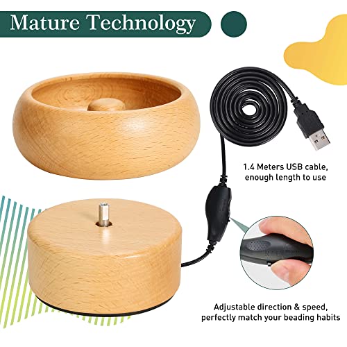 Tilhumt Electric Jewelry Making, Adjustable Speed Beading Bowl Spinner Starter Kit With 2 Beading Needles, 3000 Seed Beads For Waist Bracelets Necklace #TOP2