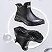 HCHCTRY Men's Fashionable Slip-On Rain Boots - Waterproof, Non-Slip, Durable for All Seasons (Black,10.5)