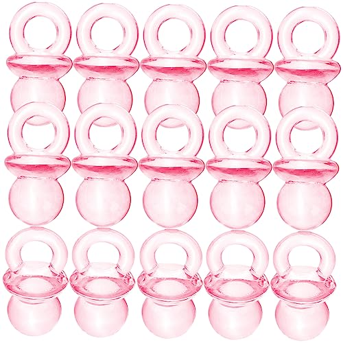 Toddmomy 100 Piezas Perlas De Chupete De Acrílico Decoración De La Fiesta De Shower Mini Chupetes Decoración De Chupete En Miniatura Adorno De Chupetes De Bebé Modelo De Chupetes Rosa