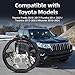 Full Leather Steering Wheel for Toyota Prado LC150 2010-2017/Tundra 2014-2021/4Runner 2014-2024 Steering Wheel Perforated Leather with Heating Upgrade Accessories (With Heating)