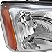 AKKON - For 2003-2006 Chevy Silverado 1500 /2500HD /3500 Chrome Clear Headlights Front Lamps Direct Replacement Pair Left + Right