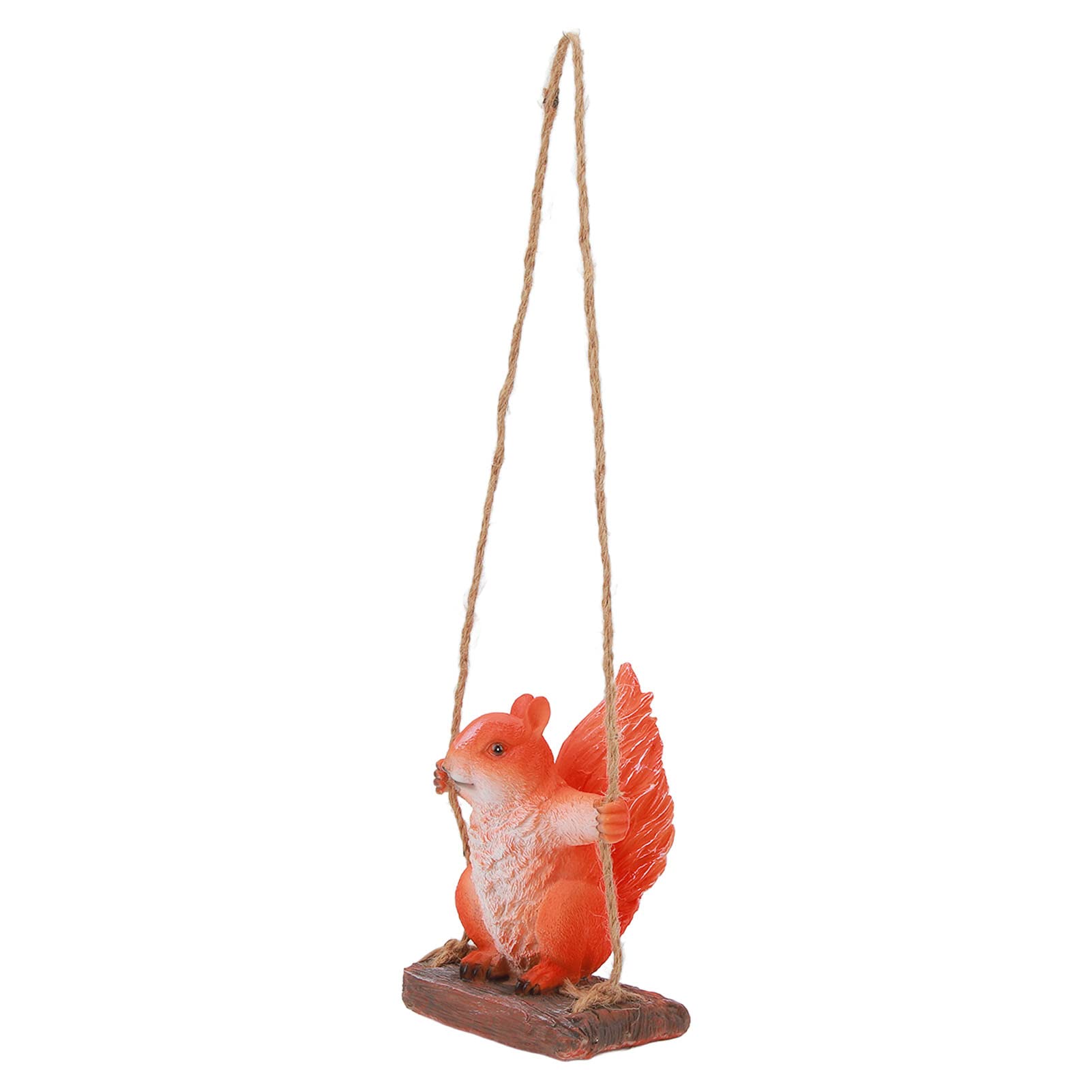 Statue d'écureuil pour jardin en résine résistante au gel décoration extérieure suspendue 18cm