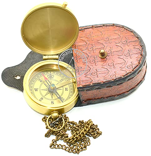 Brújula de Camping Humaira Nautical con Estuche de Cuero miniatura 4