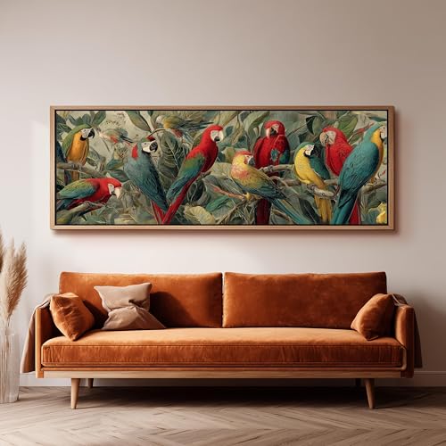 Tableau de branches d'olivier panoramique nature rustique pour salon 30x90cm