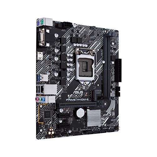 ASUS PRIME H410M-E, Scheda madre Intel H410 (LGA 1200) micro-ATX con supporto M.2, DDR4 2933MHz, HDMI, D-Sub, porte USB 3.2 Gen 1, SATA 6 Gbps, porta COM
