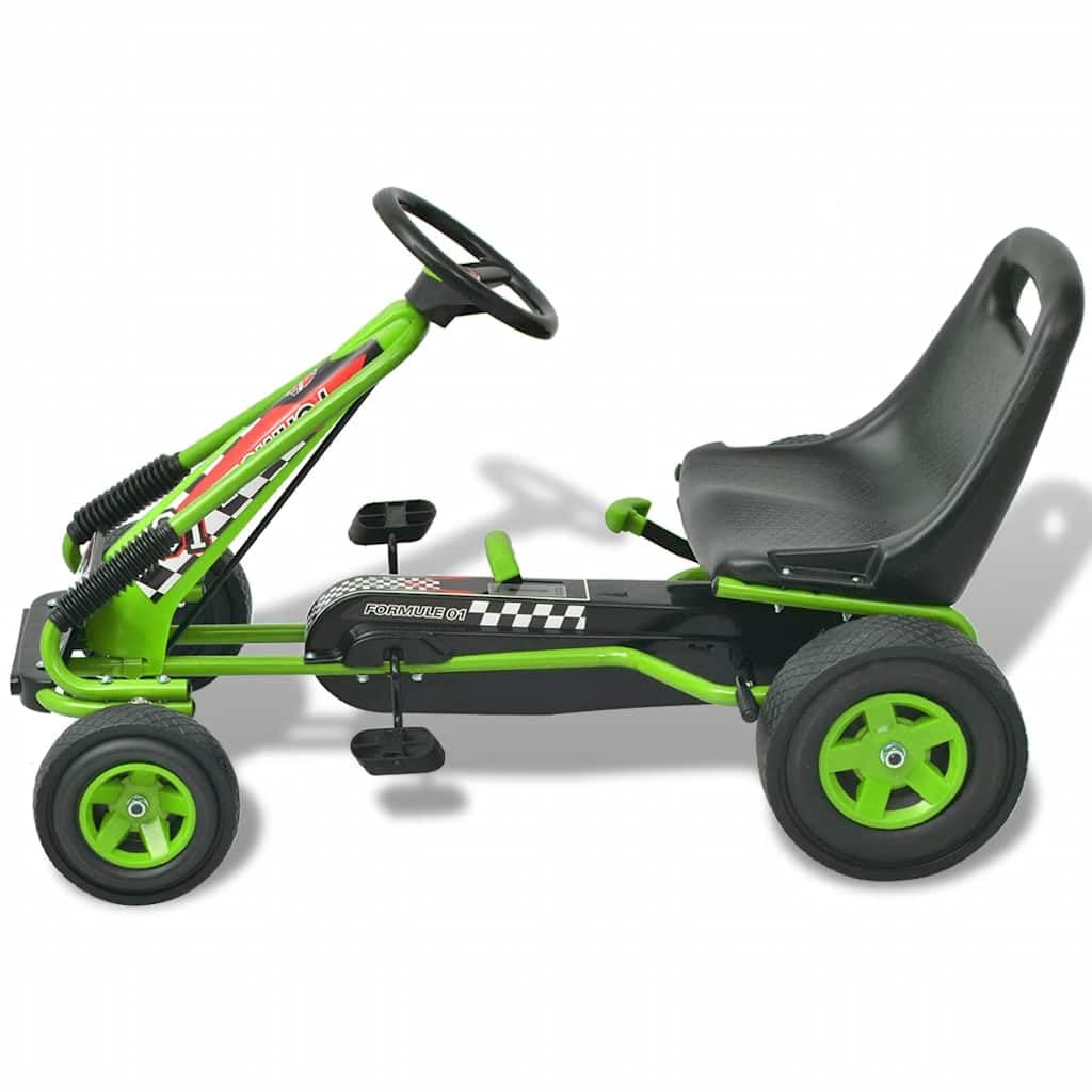 Genérico Kart con Pedales Asiento Ajustable Verde,Juegos y Juguetes,Juguetes,Juguetes para montarse,Vehículos a Pedales o para Empujar,80153