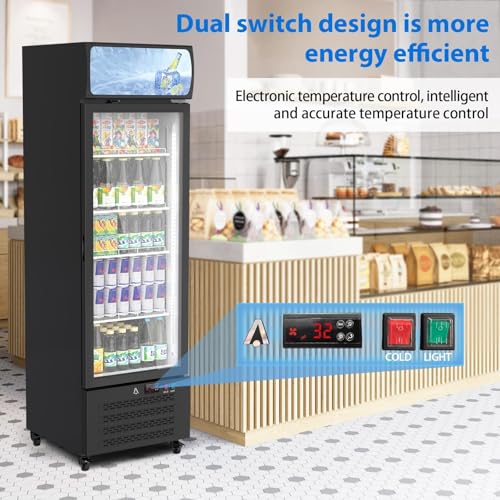 Image of IDEALHOUSE Commercial Display Refrigerator 11.3 Cu.ft
