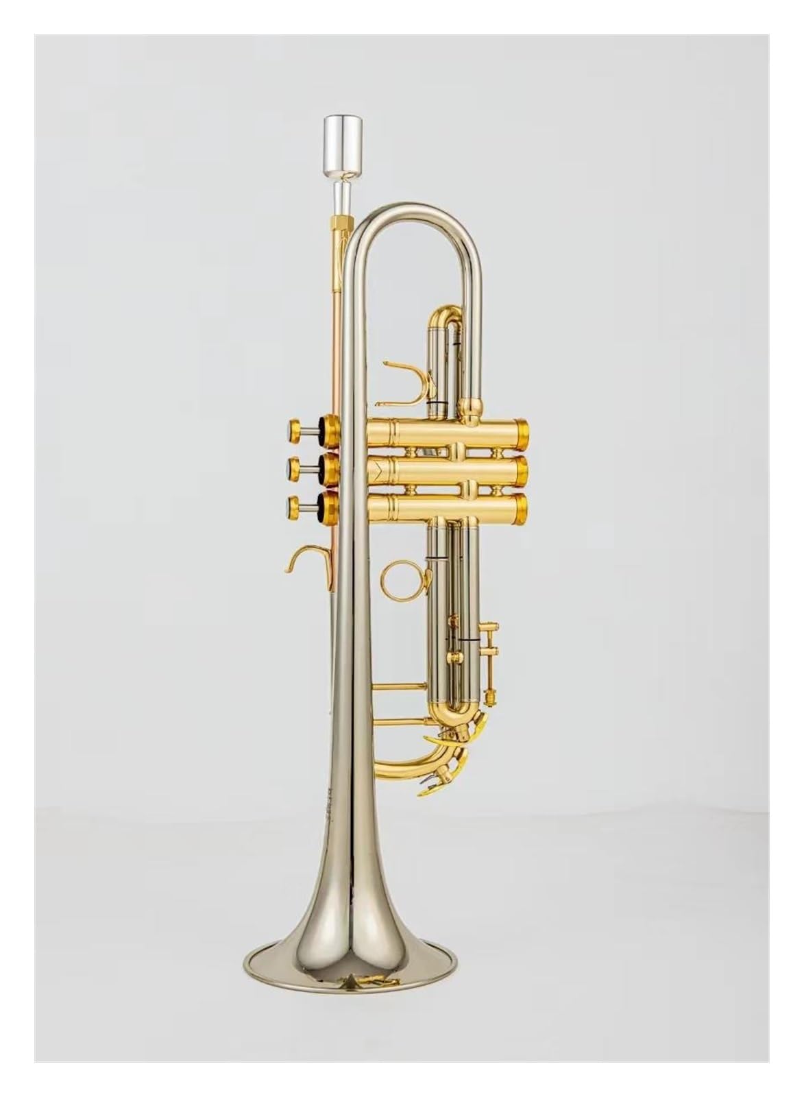 trąbka instrument Profesjonalny instrument mosiężny Bb mały mosiężny posrebrzany z dyszą