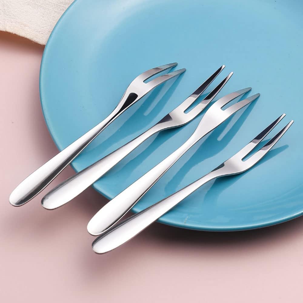 Mini Dessert Forks 24 Pack Stainless Steel Appetizer Forks For Fruit Cocktail Salad Cake Tasting For Party Home Restaurant (24)
