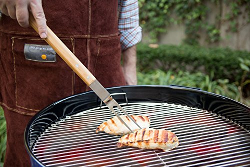 GARFO PARA CHURRASCO FOX RUN AÇO INOX 44CM FÁCIL E PRÁTICO PRANA