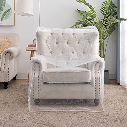 Bibeger Plastic Armchair Chair Covers For Pets, Waterproof Heavy Duty Plastic Recliner Cover, Protect The Sofa Chair For Storage And Moving (1 Pack) #TOP3