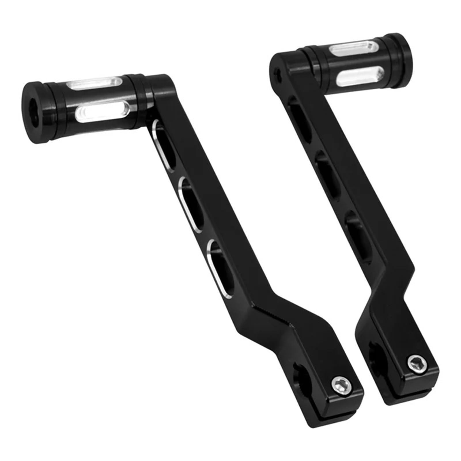 Xinqqdc Black White Shift Peg Motorcycle Gear Shift Lever Footpegs Heel Toe Shifter Pedals Fit For Touring Plating Metal Gear Shifter Shift Lever(Black White)