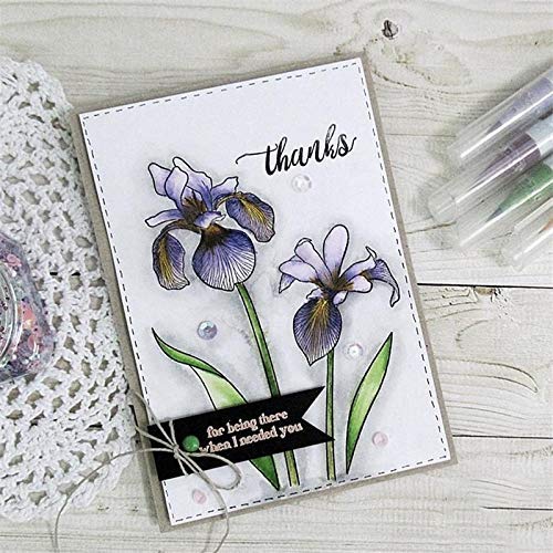 2.8x4.1inch Clivia Flower Clear Stamp and Dies Set Die Cuts Metal Cutting Die for Scrapbooking Card Making