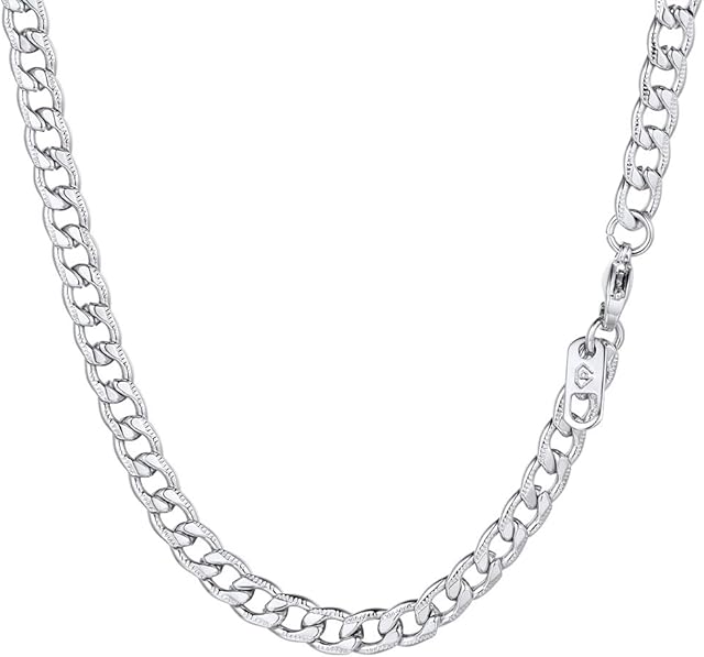 PROSTEEL Engraved Available, Men 5/6.5/7/8MM Curb Cuban Chain Necklace, 18" 20" 22" 24" 26" 28" 30"- Gold Plated/316L Stainless Steel(Send Gift Box)