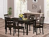 7 Pc Dining room set for 6-Dining Table with Leaf and 6 Kitchen Dining Chairs