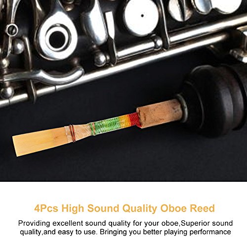 Reeds,4Pcs High Sound Quality Medium Soft Reeds Wind Instrument Replacement Parts for Beginners/Students