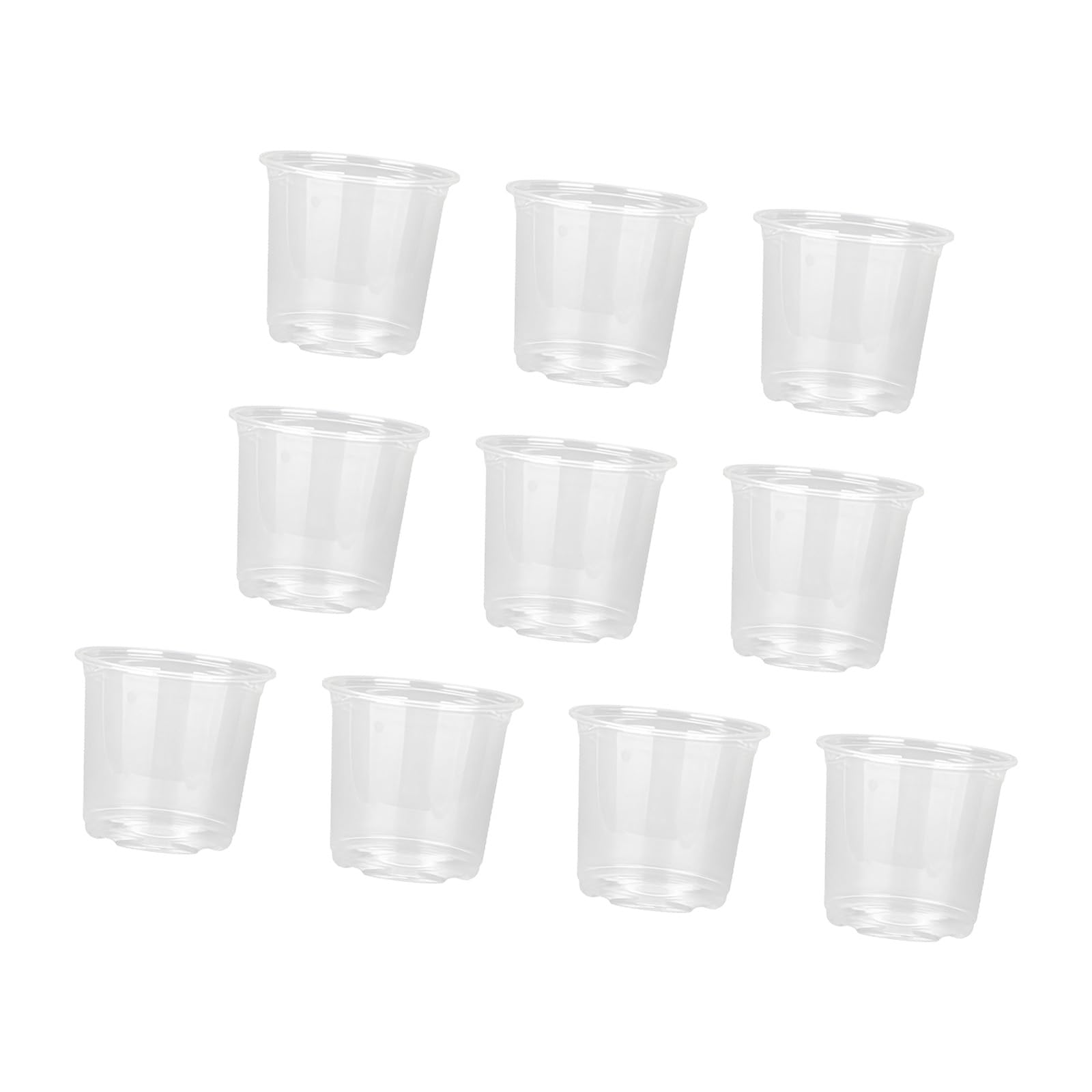 LLUJIAXI Clear Flower Pots With Drainage Holes for Plant Seedling Vegetables Orchids and Succulents Indoor Outdoor Use