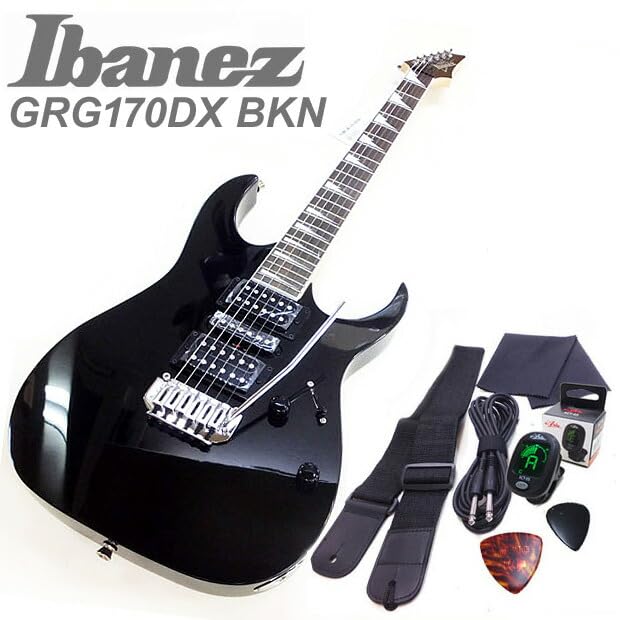 ギター Ibanez GRG170DX-BKN Gio Ibanez GRG170DX BKN (Black Night) エレキギター 初心者14点