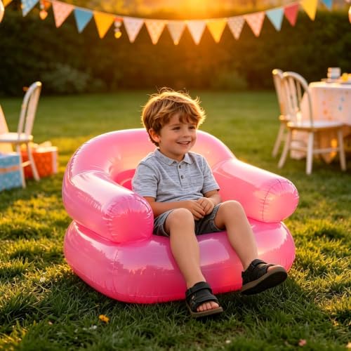 Silla inflable de PVC grueso con diseño de sofá portátil para piscina y camping 3