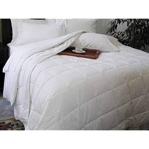 Natural Comfort Classic White Down Alternative Comforter or Blanket Year Round Filled, Full Cover