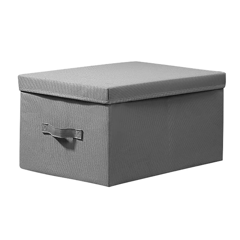 ETRGFTHU Clothes Storage Box Household Large Capacity Folding Wardrobe Underwear Sundries Storage Drawer Organizer Environmentally Friendly and Tasteless(Dark grey,38.5cm*25cm*18cm)