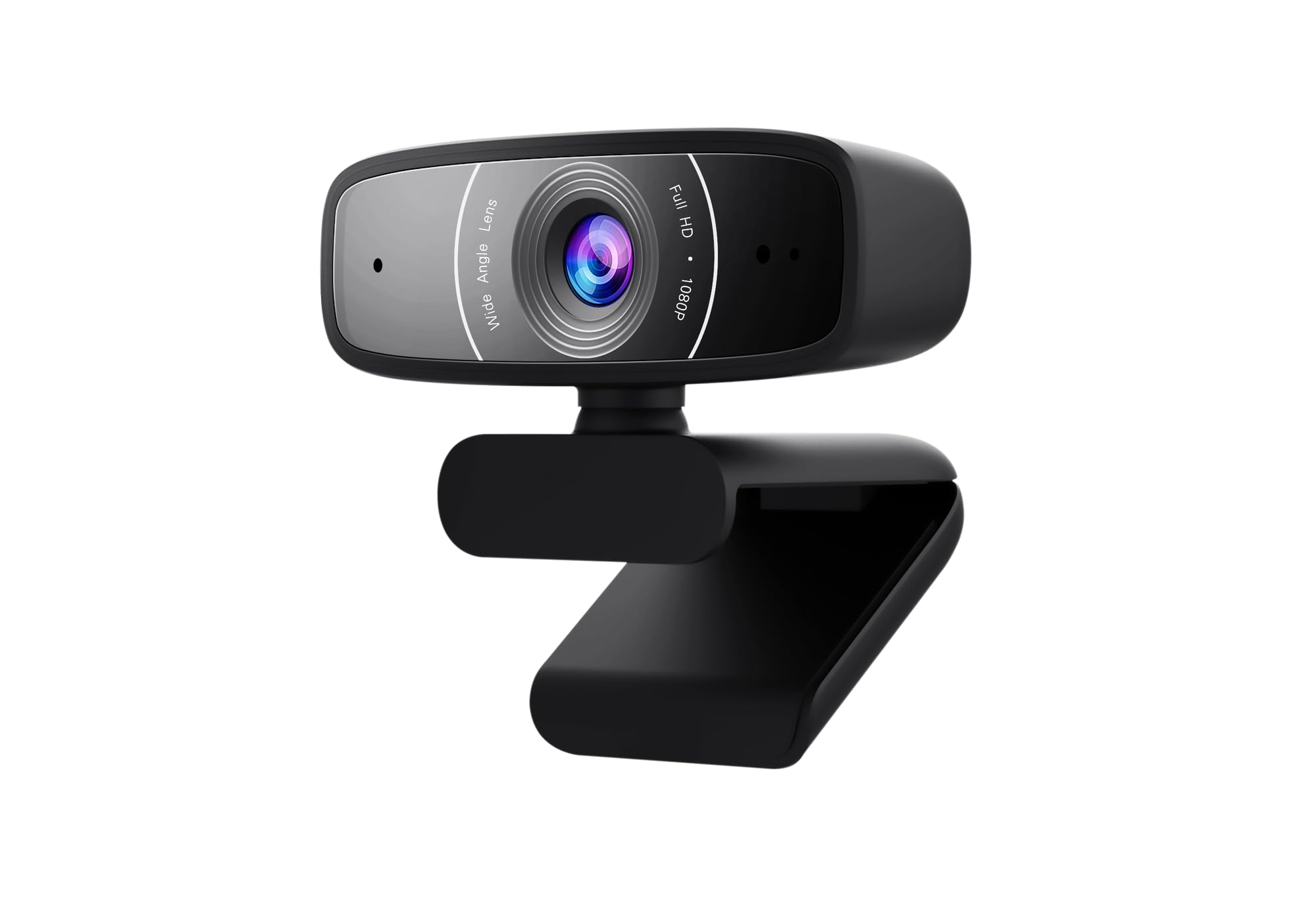 ASUS Webcam C3 1080p HD USB Camera - Beamforming Microphone, Tilt-Adjustable, 360 Degree Rotation, Wide Field of View, Microsoft Teams and Zoom, skype - Black