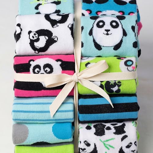 Image of Tipi Toe Women's Fun Patterned Dress Socks, 12-Pack Lightweight Colorful Crew Socks, Casual Novelty Assorted Designs