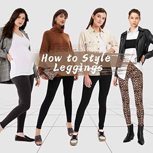 Image of TNNZEET High Waisted Leggings for Women - No See Through Tummy Control Cycling Workout Yoga Pants with Pockets Reg & Plus