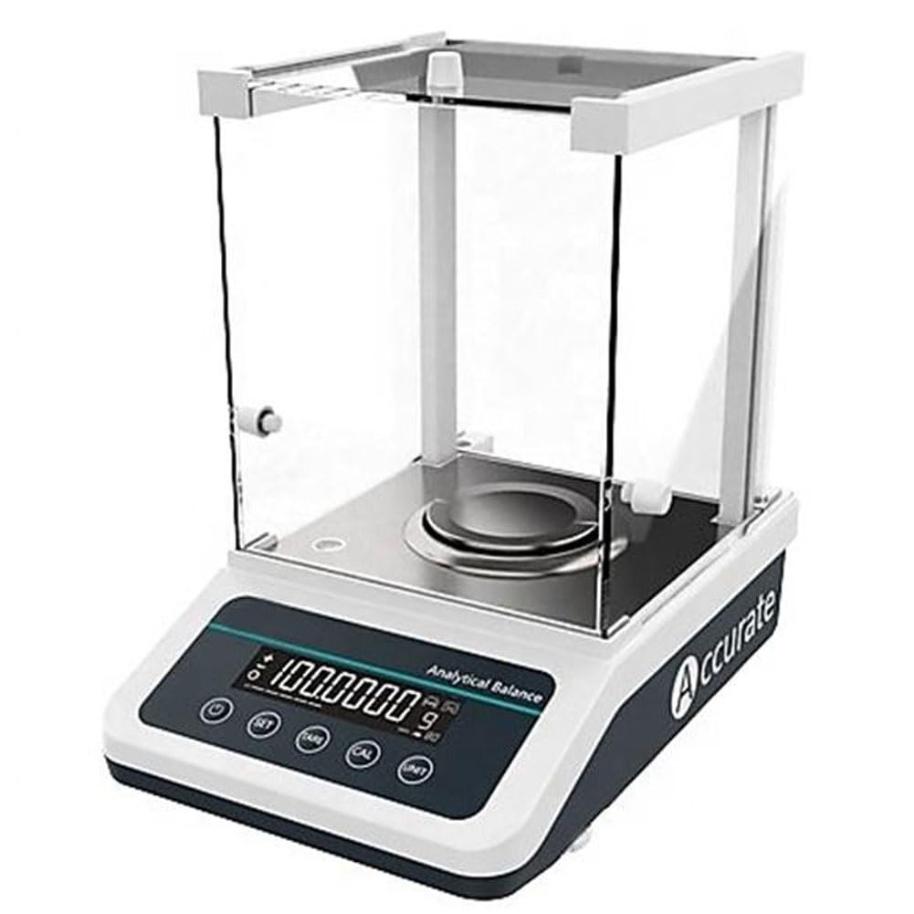 Electronic Analytical Balance, Laboratory Digital Scales 0.001g Precision Weighing, Jewelry Scientific Scale with LCD Display/Windshield, for Laboratory Pharmacy (200g, 0.1mg) (Size : A)