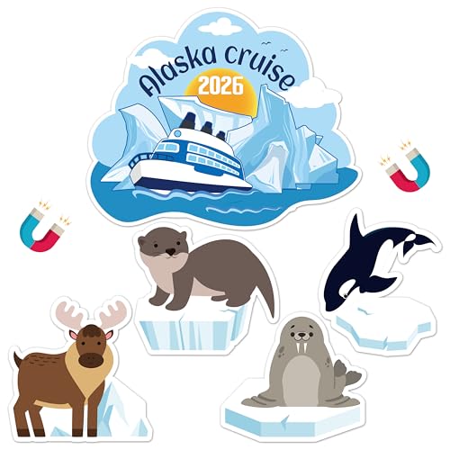 Set de 5 imanes decorativos cruise door Alaska