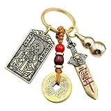 Tai Sui Amulets 2026Fengshui Protection Keychain Chinese Good Luck Charms 2026 Bingwu Tai Sui General Wen Zhe Auspicious Pendant