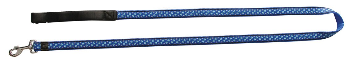 Laisse Dogit Footloose bleu M avec mousqueton rotatif anti-noeuds haute sécurité