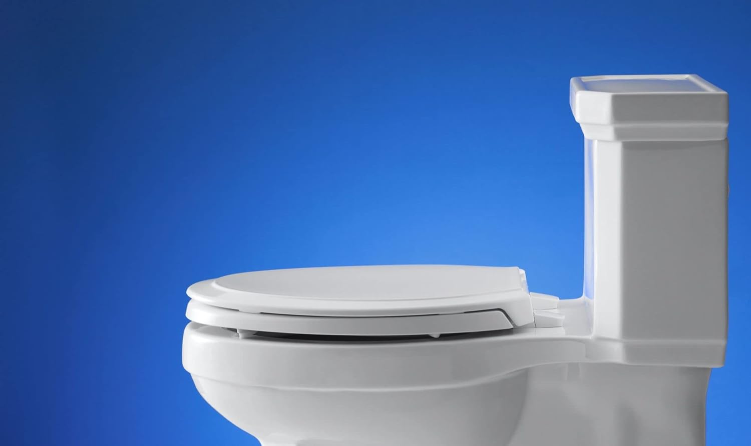 KOHLER K-4734-0 Rutledge Elongated White Toilet Seat, With Grip-Tight Bumpers, Quiet-Close Seat, Quick-Release Hinges, Quick-Attach Hardware, No Slam Toilet Seat - - 