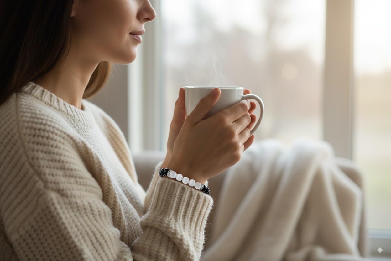 8mm Black Obsidian and Selenite Healing Crystal Bracelet for Women & Men – Natural Gemstone Bead Stretch Bracelet for Protection, Negative Energy Cleansing, Chakra Balancing Gift - Image 7