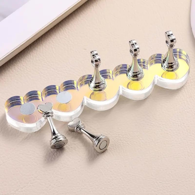 INOG Aurora HeartNail Art Practice Tray with Magnetic Base - Unscented Nail Display Stand for Beginners and Salons, Ideal for Patching, Display, and Practice Tools & Accessories-image-22