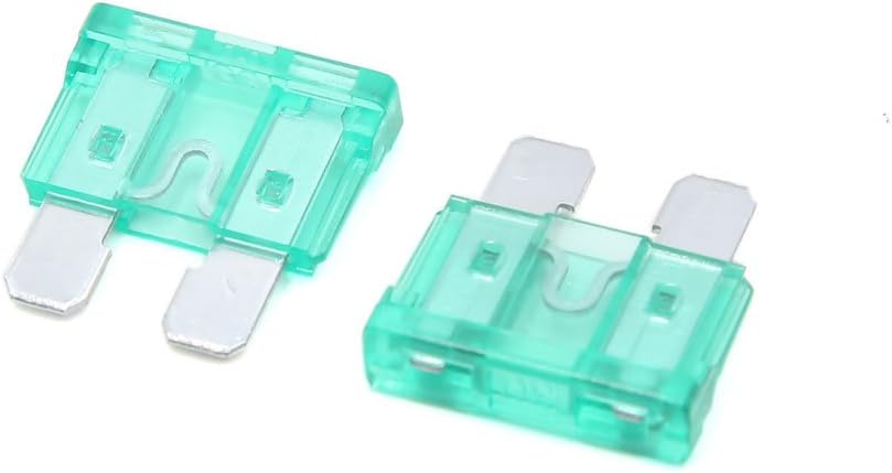 100Pcs 30A Blade Fuse Vehicle Auto Car Truck SUV Fuses 19 x 19 x 5mm Green