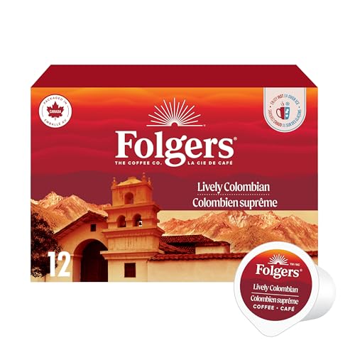 Folgers Lively Colombian Coffee K-Cup Pods, 12 K-Cups