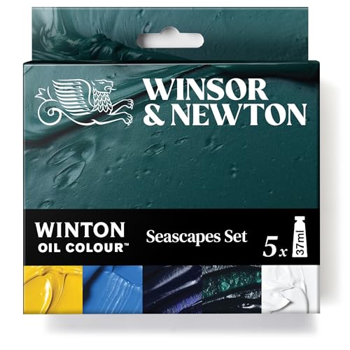 Winsor & Newton Winton   Set de tubos de pinturas al óleo, Colores Paisajes Marinos, 5x37ml