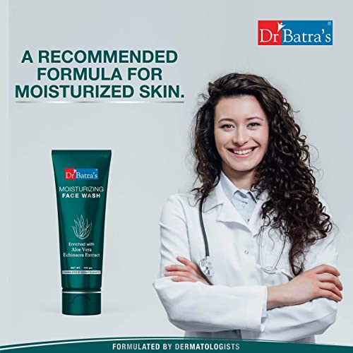 Image of Dr Batra's Moisturizing Facewash, Enriched with Aloe Vera, Face Wash for Balanced & Supple skin, Protection from impurities, Suitable for adults (100g)