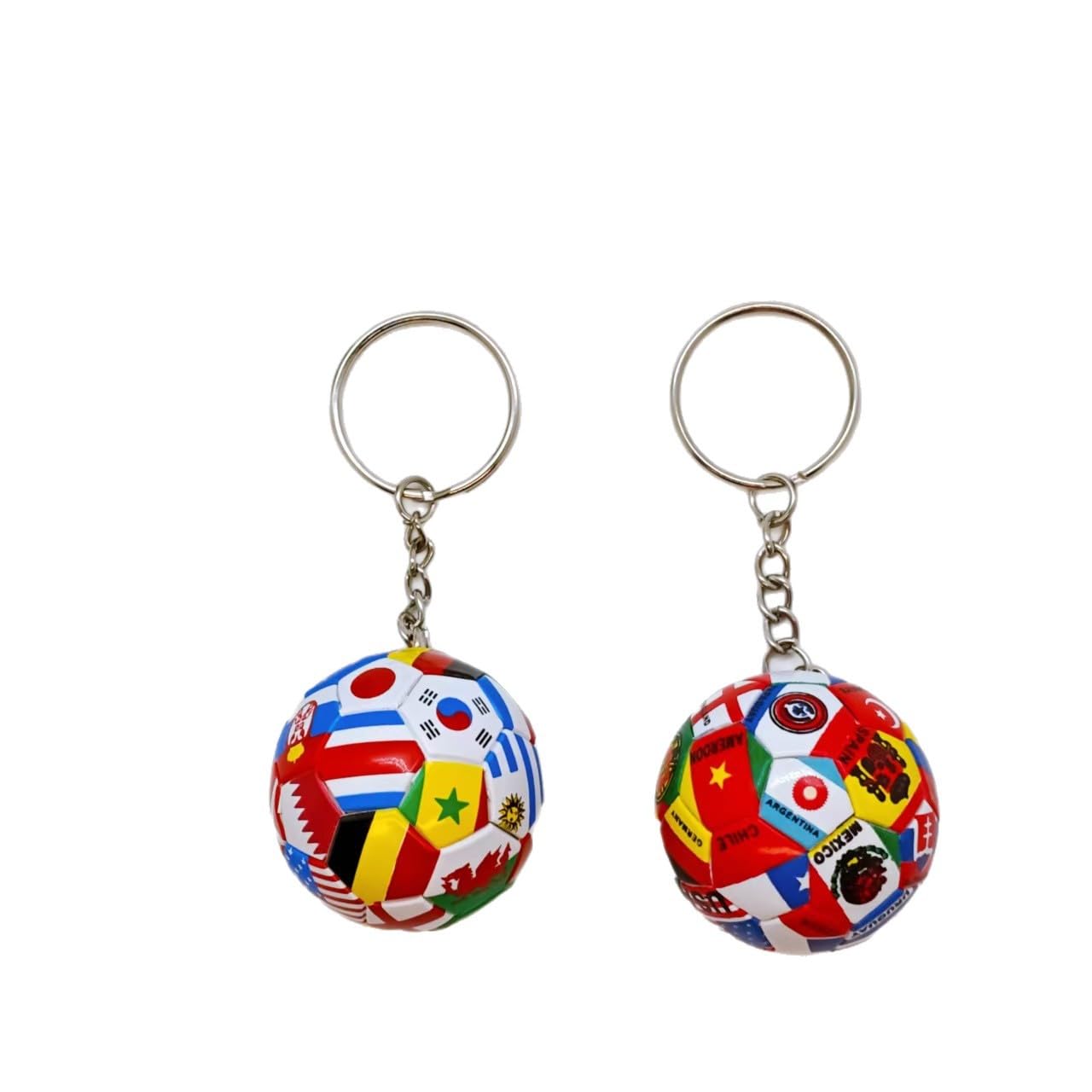 Preptep 2PCS 2026 Soccer Cup Keychain, National Flag Soccer Ball Key Chain with Metal Ring, Sports Charm for Backpack & Daily Accessories-image-13