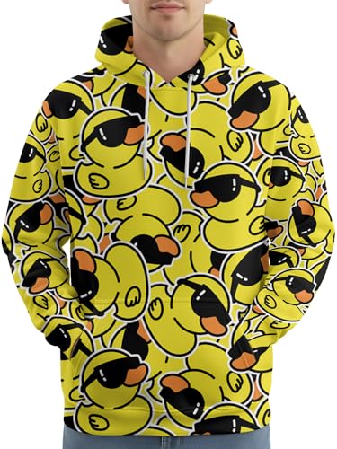 Image of PAGYMO Graphic Hoodies for Men Funny Novelty Pullover Hooded Sweatshirt | Funny 3D print, cool novelty design, colorful pattern, mens graphic pullover hoodie, sarcastic style, funky winter fashion