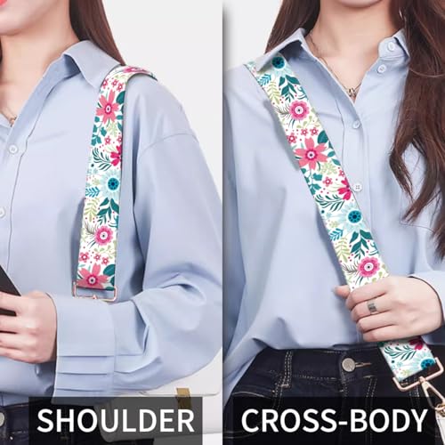 Image of Purse Strap Replacement Crossbody, 3.8cm Wide Shoulder Strap Adjustable Replacement Belt Gold Buckle